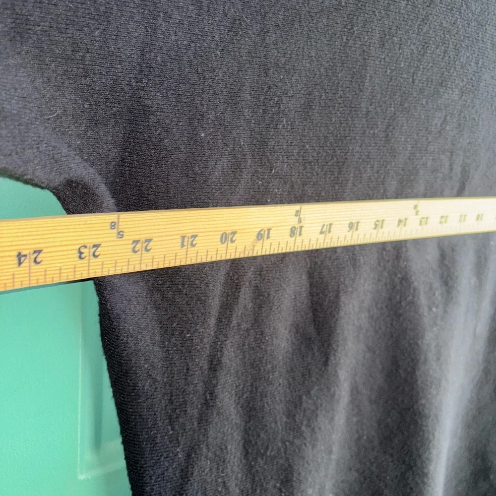 Sioni XL lightweight Black knit top faux-leather panels / metallic studs - Picture 8 of 8